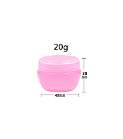 Набор баночек для косметики с крышкой розовые (12 шт по 20 мл)