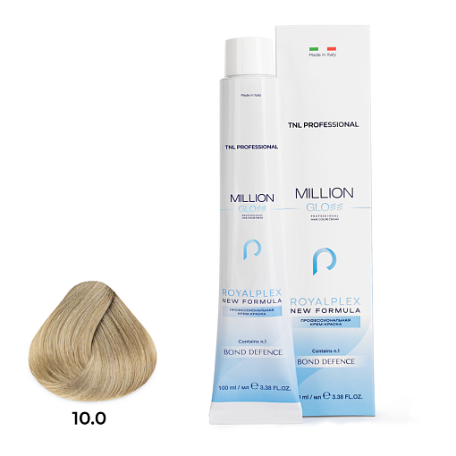 TNL, Million Gloss - крем-краска для волос (10.0 Платиновый блонд), 100 мл