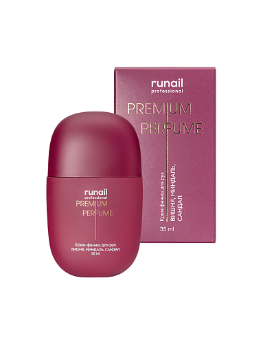 RuNail, парфюмированный крем-финиш для рук с мочевиной 10% (вишня, миндаль, сандал), 35 мл