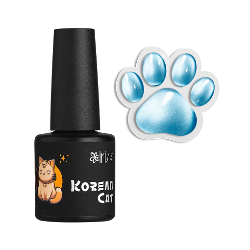 Irisk, Korean Cat - магнитный гель-лак "кошачий глаз" №21 (Blue Neon), 10 мл