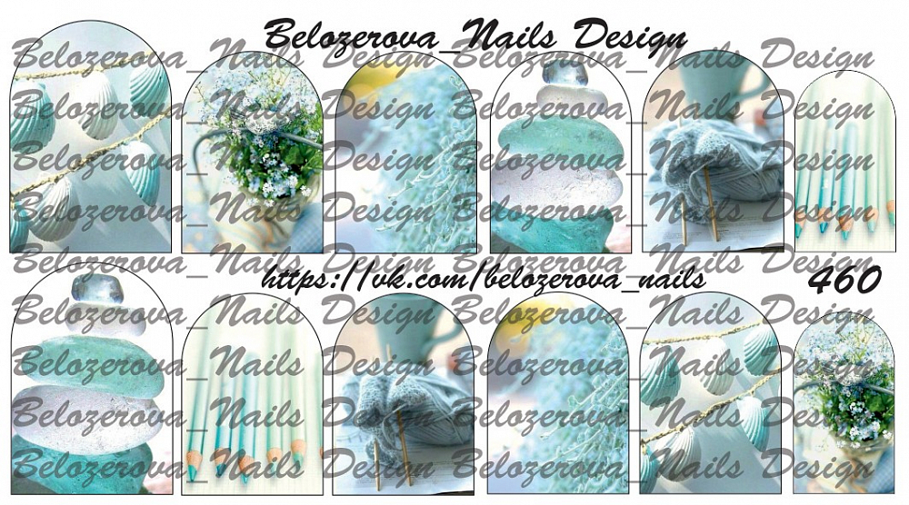 Слайдер-дизайн Belozerova Nails Design на белой пленке (460)