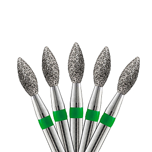 Кристалл, набор фрез алмазная почка 876.104.254.050.023 L050 (грубая d2.3мм), 5 шт