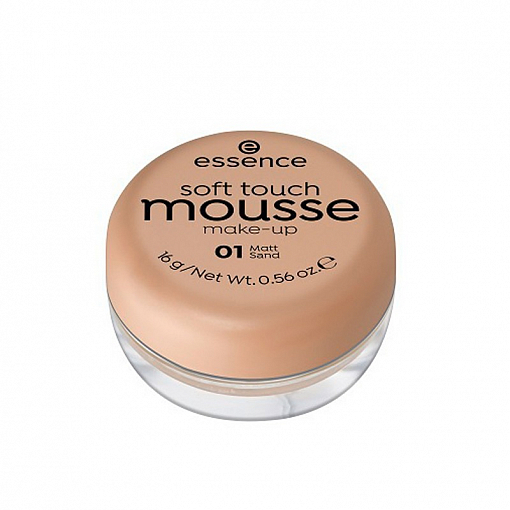 Essence, soft touch mouse makeup — мусс тонирующий (песочный т.01)