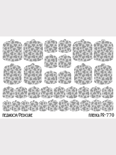 Anna Tkacheva, наклейки пленки для педикюра PR-770