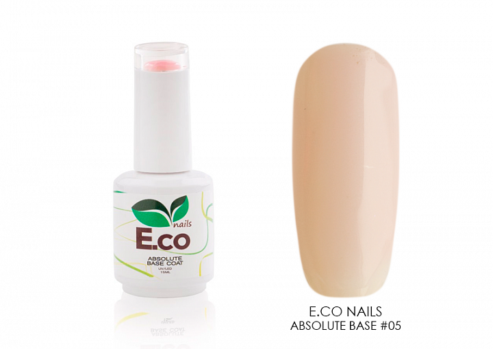 E.Co Nails, Absolute Base Coat - камуфлирующая база (№05 розовый), 15 мл
