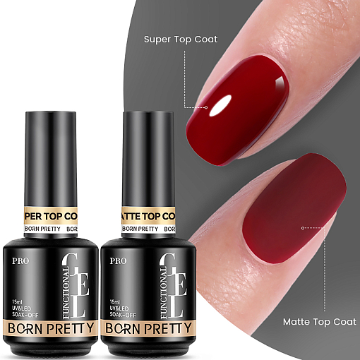 Born Pretty, PRO Matte top coat - матовый топ для гель-лака, 15 мл