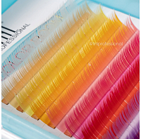 Tnl, цветные ресницы на ленте изгиб D (MIX 0.10, 12 мм, 16 линий)