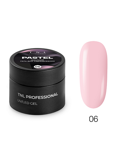 TNL, Pastel - жесткий гель для наращивания №6 (розовый нюд), 15 мл