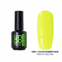 Uno, Color Rubber Base - неоновое камуфлирующие базовое покрытие (Neon Yellow), 12 гр
