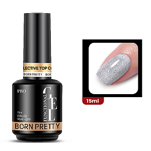 Born Pretty, PRO Reflective Top Coat - светоотражающий топ для гель-лака, 15 мл