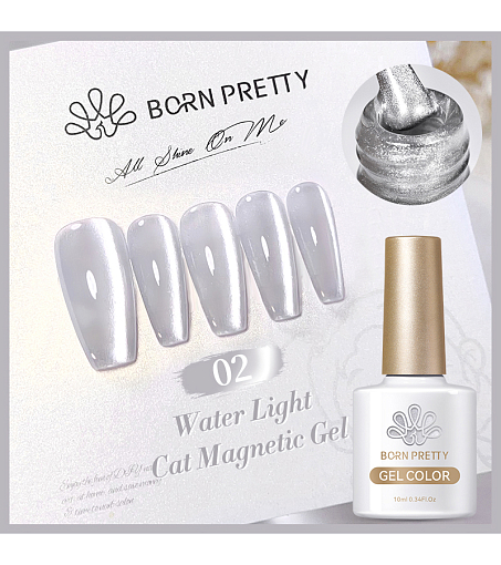 Born Pretty, Water Light Cat Magnetic Gel- магнитный гель-лак кошачий глаз WL-02, 10 мл
