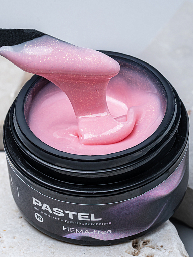 TNL, Pastel - жесткий гель для наращивания с шиммером №10 (розовый ангел), 30 мл