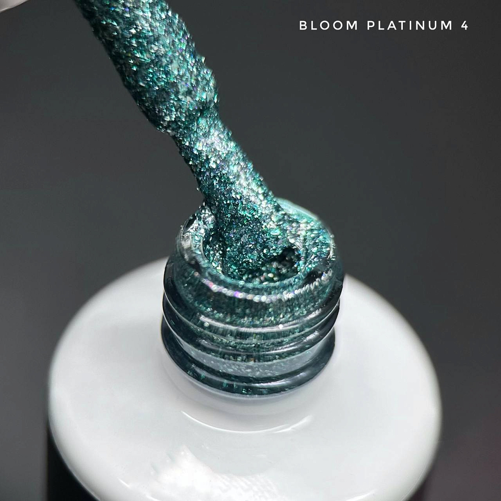 Bloom, Platinum - гель-лак с эффектом жидкой фольги с блёстками №4, 8 мл