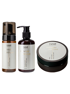Runail, набор №103 парфюмированная мульти-пенка, крем-финиш и суфле-парафин для рук и тела