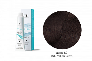 TNL, Million Gloss - крем-краска для волос (4.0 Коричневый), 100 мл