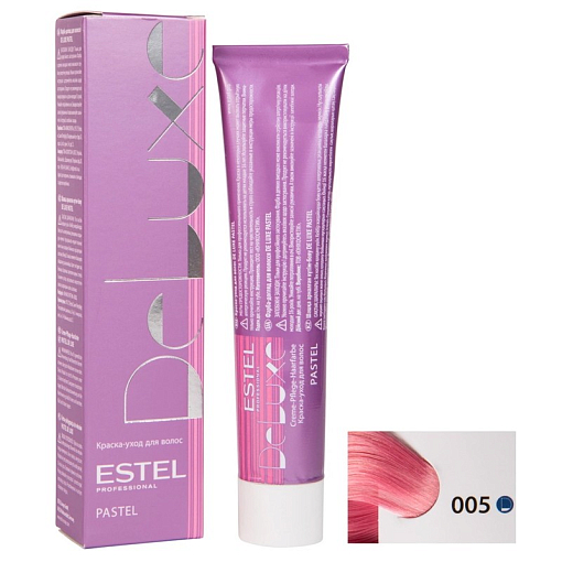 УЦЕНКА, Estel, De Luxe Pastel - краска-уход (005 роза), 60 мл УЦЕНКА, Estel, De Luxe Pastel - краска-уход (005 роза), 60 мл