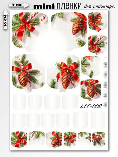 Anna Tkacheva, мини наклейки пленки для педикюра LIT-008
