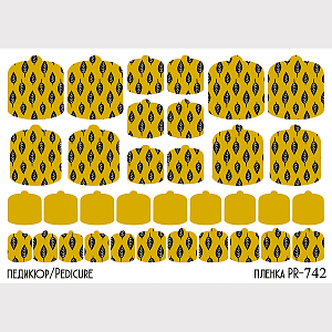 Anna Tkacheva, наклейки пленки для педикюра PR-742