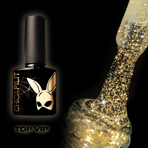 Chicapilit, глянцевый топ с золотыми светоотражающими частицами без л/с (VIP), 10 мл