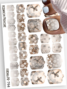 Anna Tkacheva, наклейки пленки для педикюра PR-794