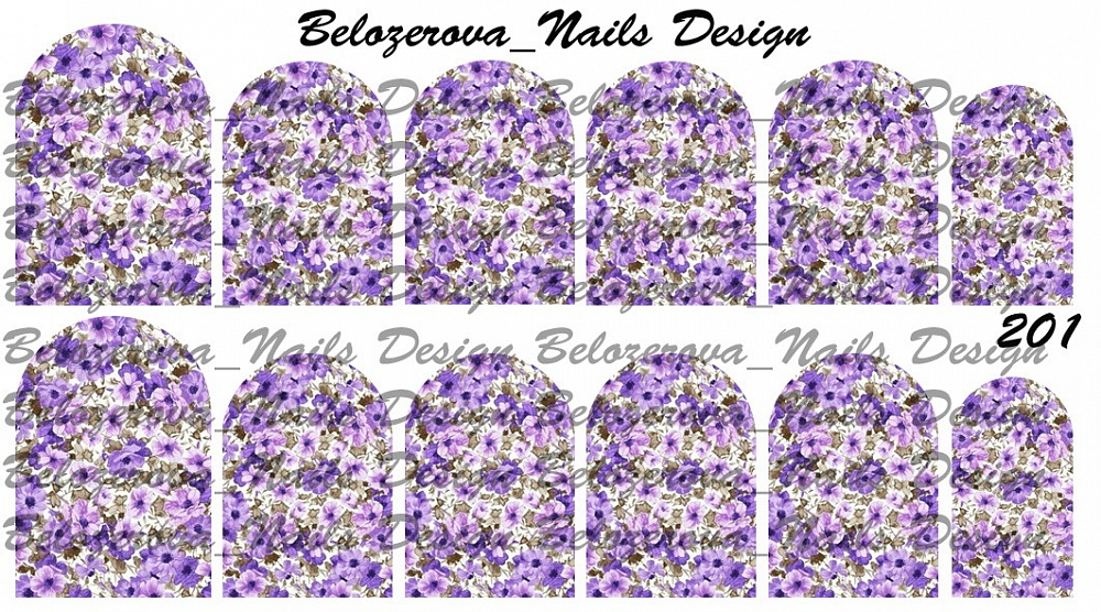 Слайдер-дизайн Belozerova Nails Design на белой пленке (201)