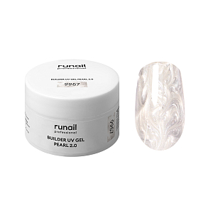 RuNail, BUILDER UV GEL PEARL 2.0 - моделирующий УФ-гель c жемчужным эффектом №9957, 15 гр