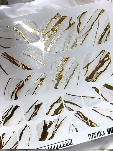 Anna Tkacheva, наклейки пленки для педикюра с фольгой VIP-074