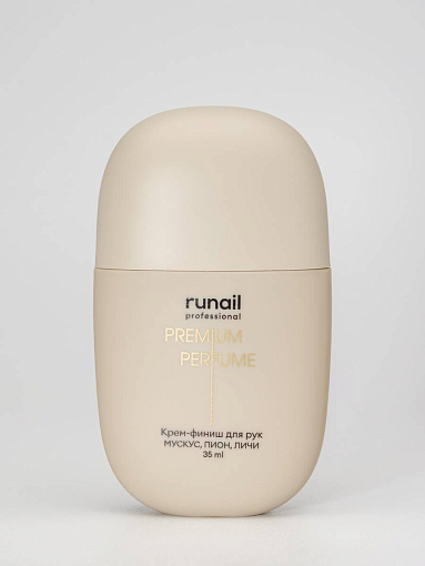 RuNail, парфюмированный крем-финиш для рук с мочевиной 10% (мускус, пион, личи), 35 мл