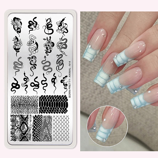 Born Pretty, пластина для стемпинга 12*6 см (ANIMAL-N14)