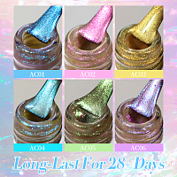 Born Pretty, Auroras Cat Magnetic Gel - светоотражающий гель-лак "кошачий глаз" AC-02 , 10 мл