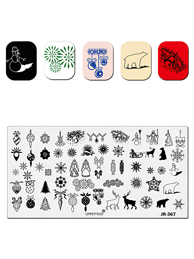 Барбарис, пластина для стемпинга 12*6 см JR367