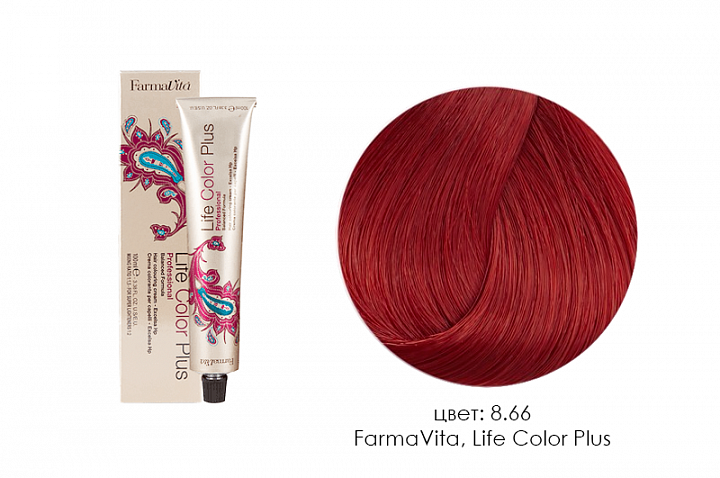 FarmaVita, Life Color Plus - крем-краска для волос (8.66 огненно-красный)
