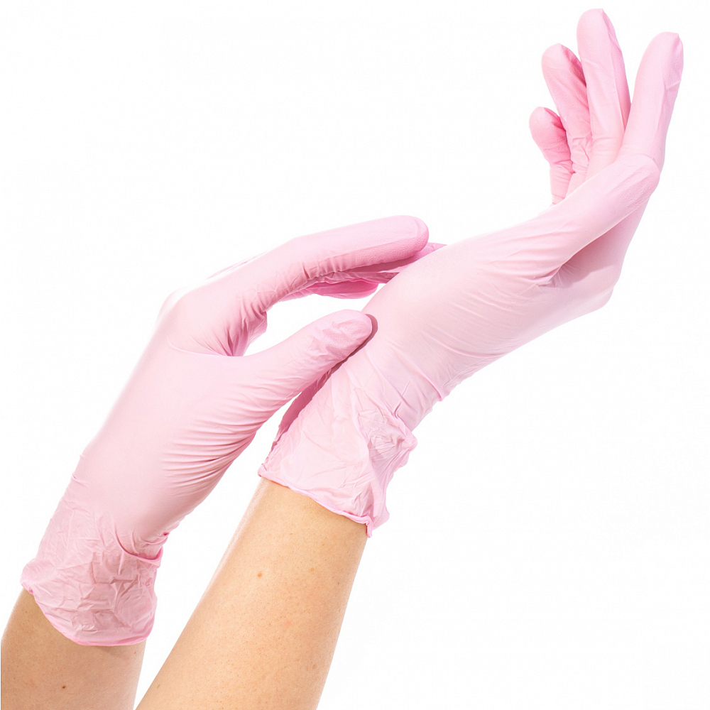 Archdale, перчатки для маникюриста неопуд. нитриловые Nitrimax (761 розовые, S), 50 пар