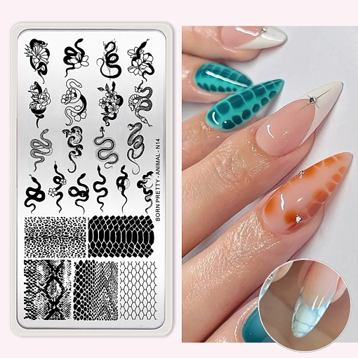Born Pretty, пластина для стемпинга 12*6 см (ANIMAL-N14)