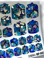 Anna Tkacheva, наклейки пленки для педикюра с фольгой VIP-042