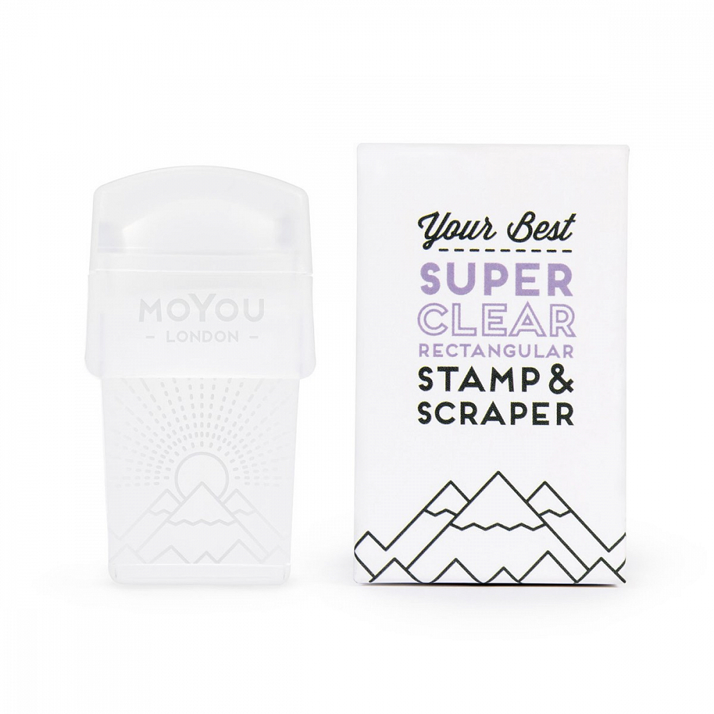 MoYou London, Stamp Super Clear 3 в 1 - прямоугольный штамп (прозрачный)