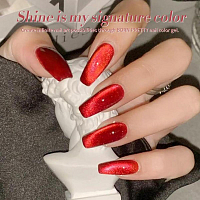 Born Pretty, Red Cat eye gel - набор гель-лак "кошачий глаз" и магнит для гель-лака, 15 мл