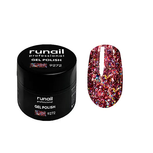 RuNail, гель-лак с блестками "Дракон" №9272, 5 гр