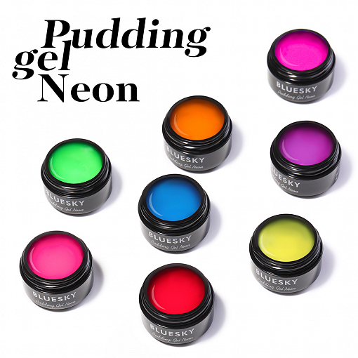 Bluesky, Pudding Gel NEON - цветной полигель (темно-розовый), 8 гр