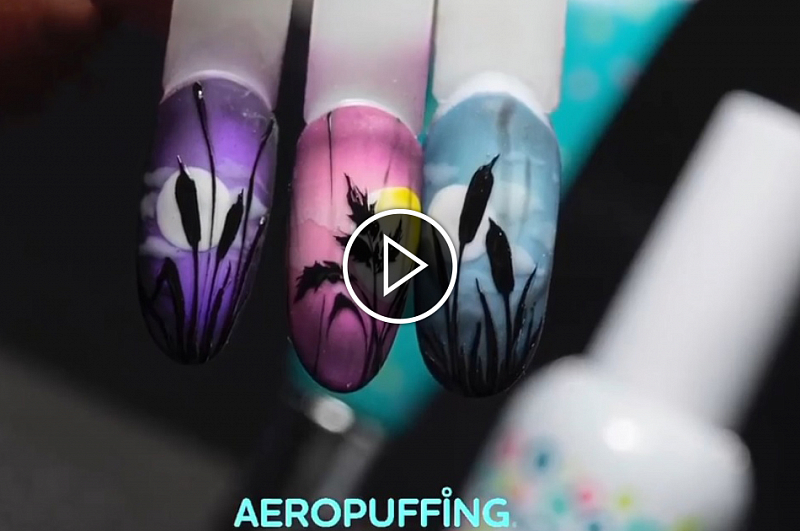 Яркая живопись и стильные nail-дизайны материалами бренда Aeropuffing