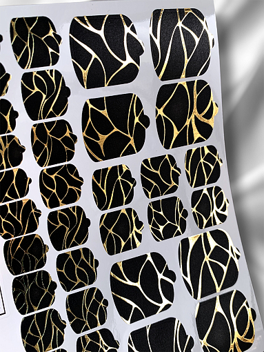 Anna Tkacheva, наклейки пленки для педикюра с фольгой VIP-078