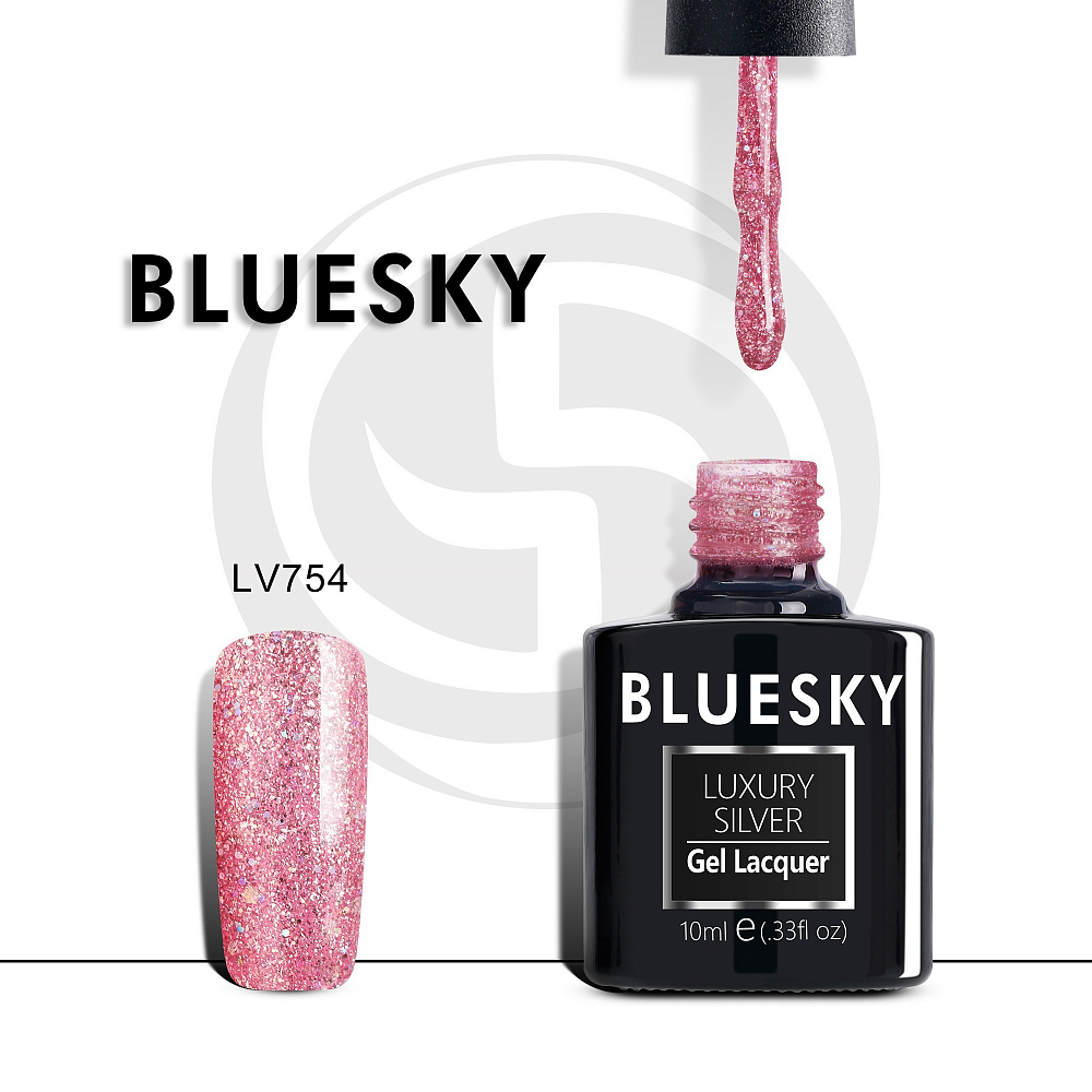 Bluesky, гель-лак Luxury Silver (LV754), 10 мл