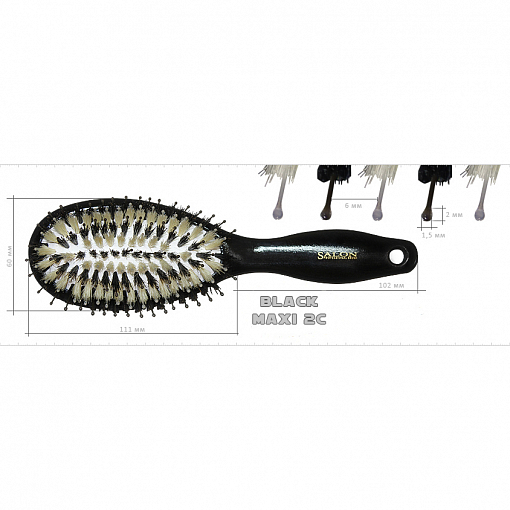 Salon Black MAXI 2C - расчёска для вьющихся волос