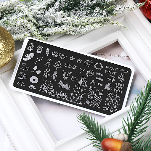Born Pretty, пластина для стемпинга 12*6 см (BP-L010 Christmas)