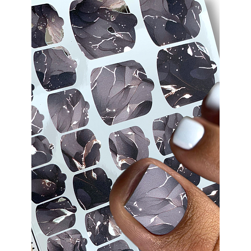 Anna Tkacheva, наклейки пленки для педикюра с фольгой VIP-054