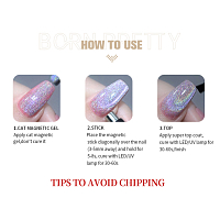 Born Pretty, Rainbow Water Light Cat Magnetic Gel - гель-лак "кошачий глаз" RW-02, 10 мл