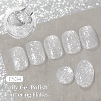 Born Pretty, Jelly Nude Gel - гель-лак желе с блестками №01, 10 мл