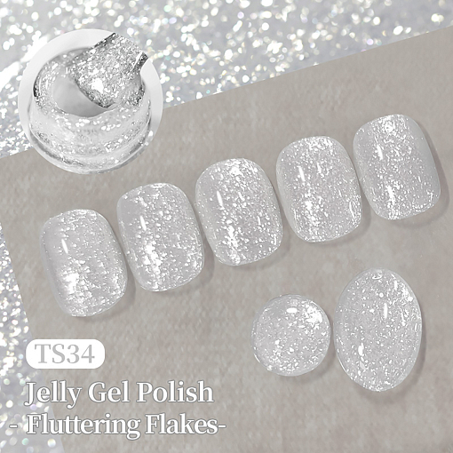 Born Pretty, Jelly Nude Gel - гель-лак желе с блестками №01, 10 мл