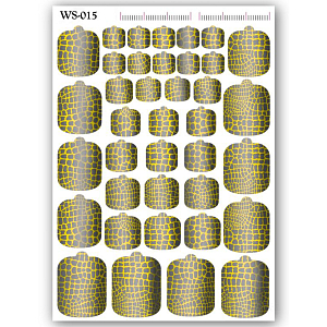 Anna Tkacheva, наклейки пленки для педикюра с эффектом втирки WS-015