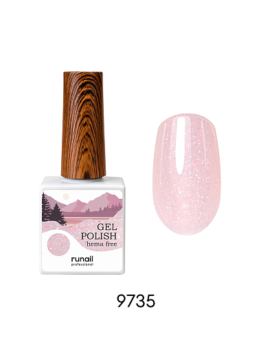 RuNail, набор №21 гипоаллергенный гель-лак с голографическими хлопьями юки (6 оттенков по 10 мл)